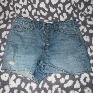 light washed blue jeans
